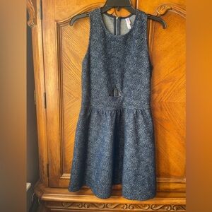 XHILARATION Navy Blue Metallic Print Dress M